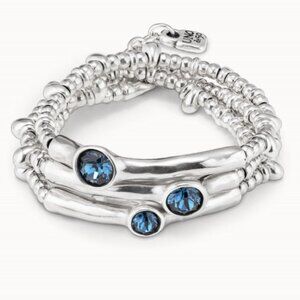 UNO de 50 Bracelet - DELIRIUM - Silver plated with Swarovski Blue Crystals